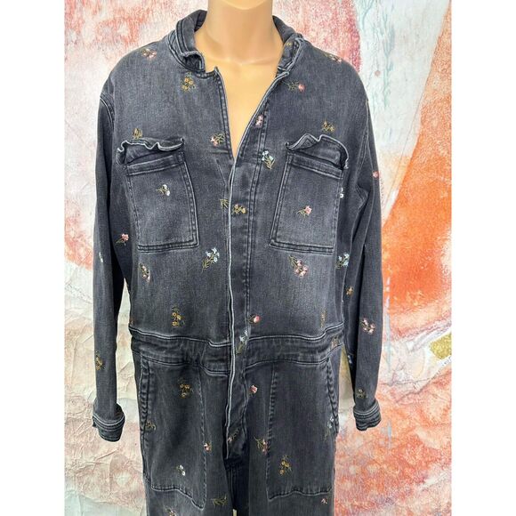 Free People x Driftwood Embroidered Straight Leg Coveralls - Picture 6 of 8